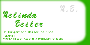 melinda beiler business card